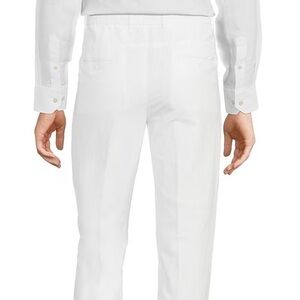 Baird McNutt Linen Lucas Pleated Front Carrot Fit Pants size 30x30